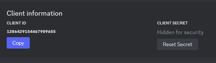 discord oauth client id and secret