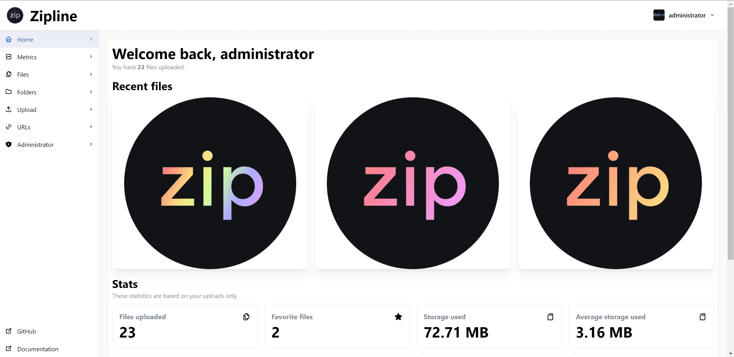 Home page screenshot